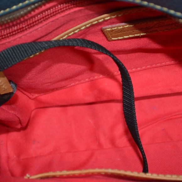 Dooney & Bourke Medium Pebble Leather Pocket Bag Teal EUC - Picture 13 of 13